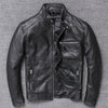 Genuine Leather Jacket Men Clothes 2019 Cowhide Coat Motorcycle Real Cow Leather Jackets Spring Autumn Coats 094Hei KJ3192