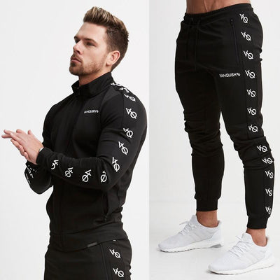 Cotton men's sportswear casual outdoor streetwear men's clothing jogger fashion fitness jacket trousers